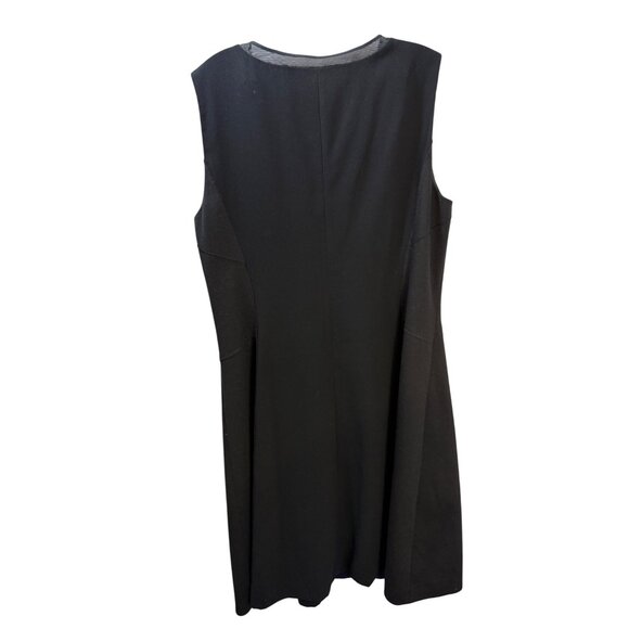 T Tahari Womens Black Sleeveless Sheath‎ Dress With Front Zipper Closure Size S - Picture 2 of 10